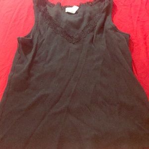 Woman’s black tank